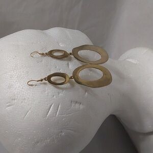DOUBLE SHAPE GOLD EARRINGS